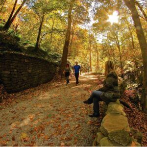 The Carriage Trail during the fall in Charleston, West Virginia.